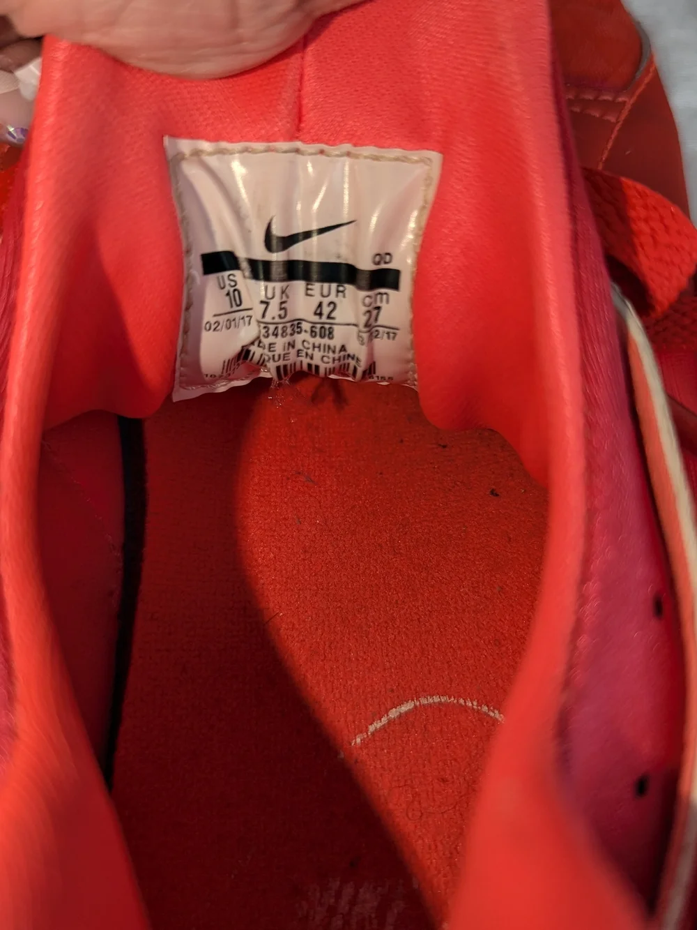 Nike Air Huarache Team Red Size 10 Low Top Lace-Up Sneakers 318429-608